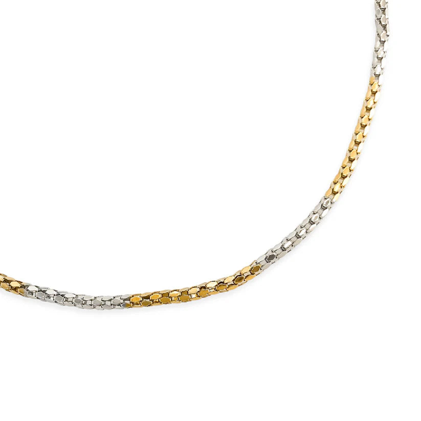 Two Tone Necklace 18K Gold Plated