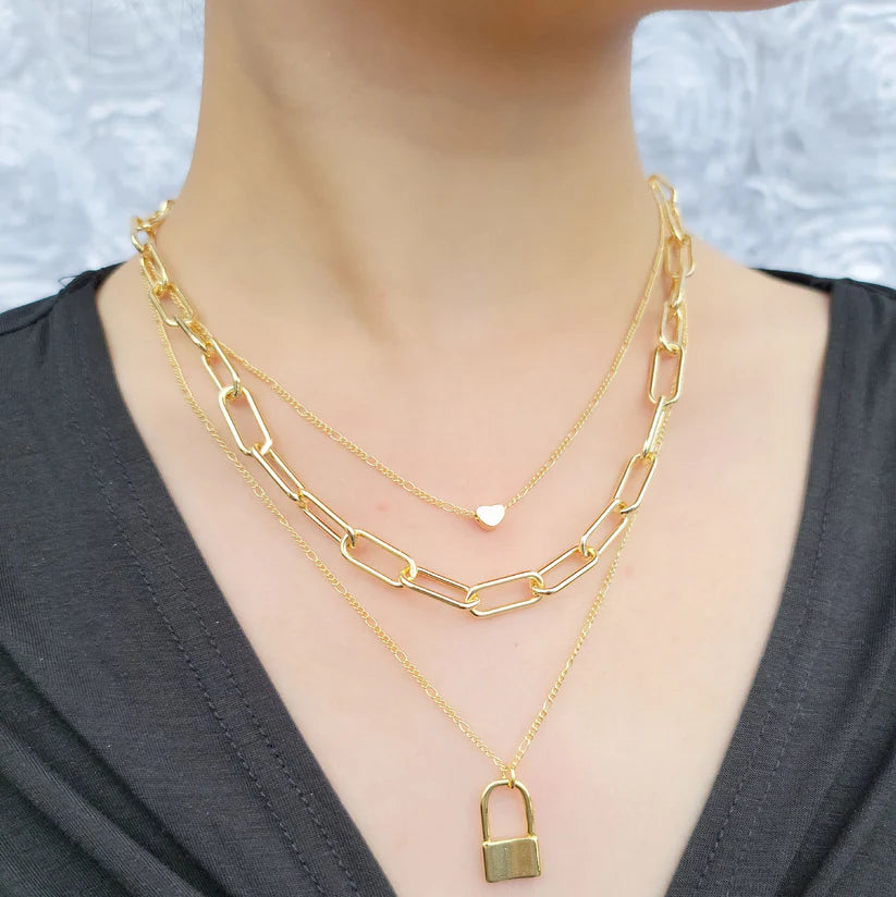 Triple Layerd Necklace 18k Gold Plated