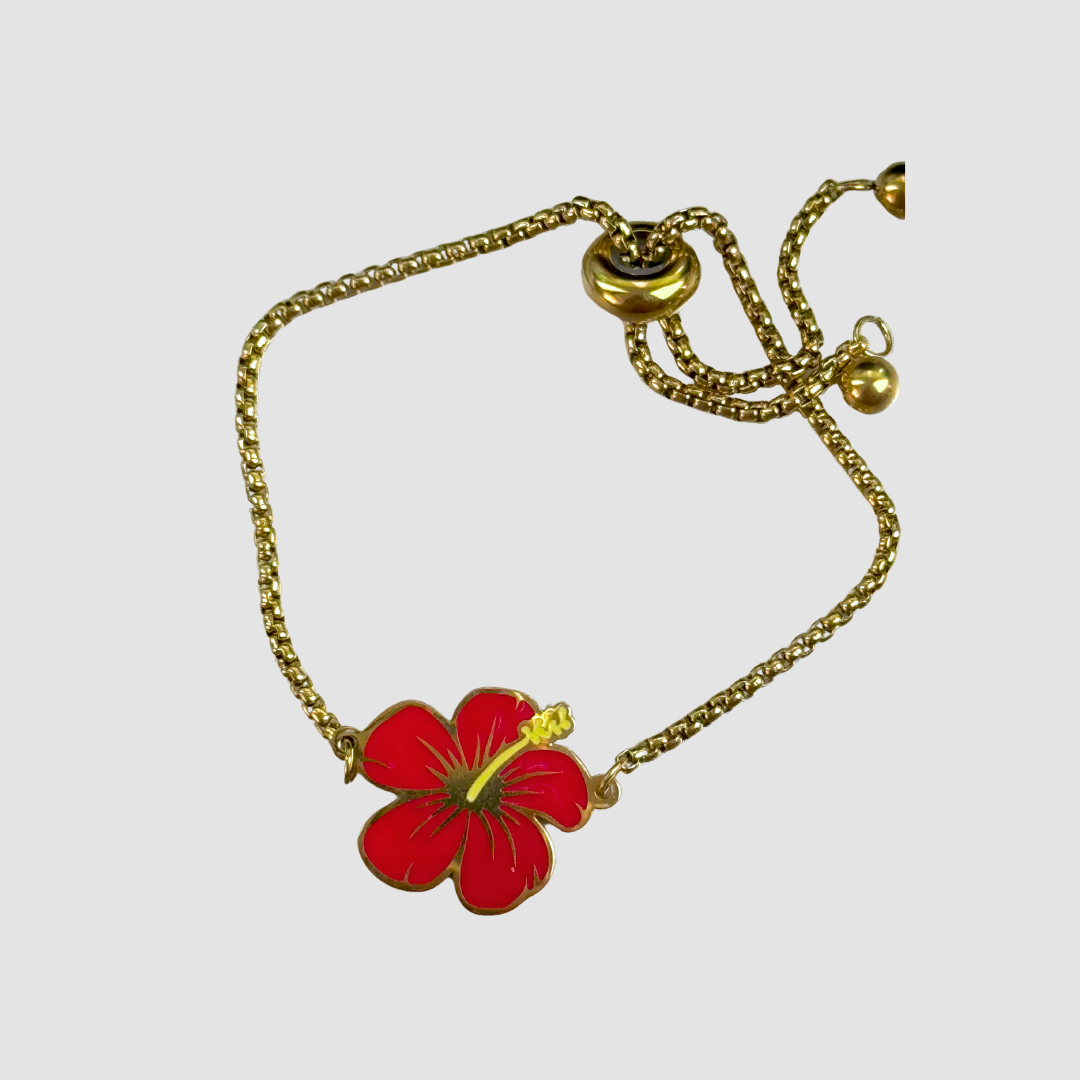 Flor Maga- Pulsera Dorada