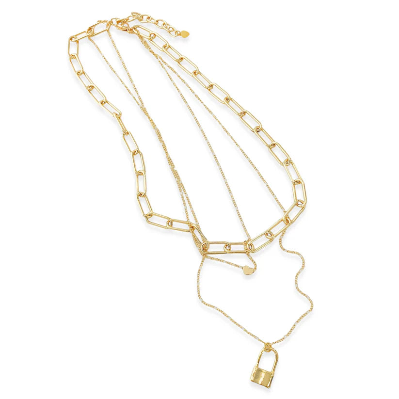 Triple Layerd Necklace 18k Gold Plated