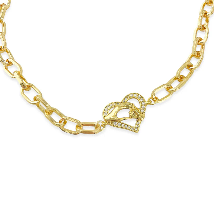 Box Chain Hands- 18K Gold Plated