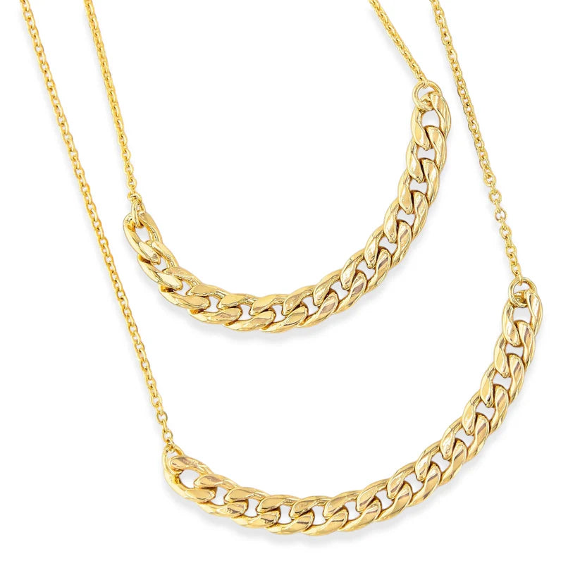 Double Layer Necklace- 18K Gold Plated